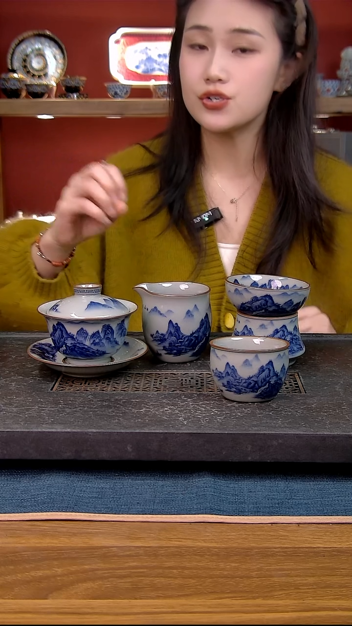 简装家用款4件套 老陶泥开片纹陶瓷茶具