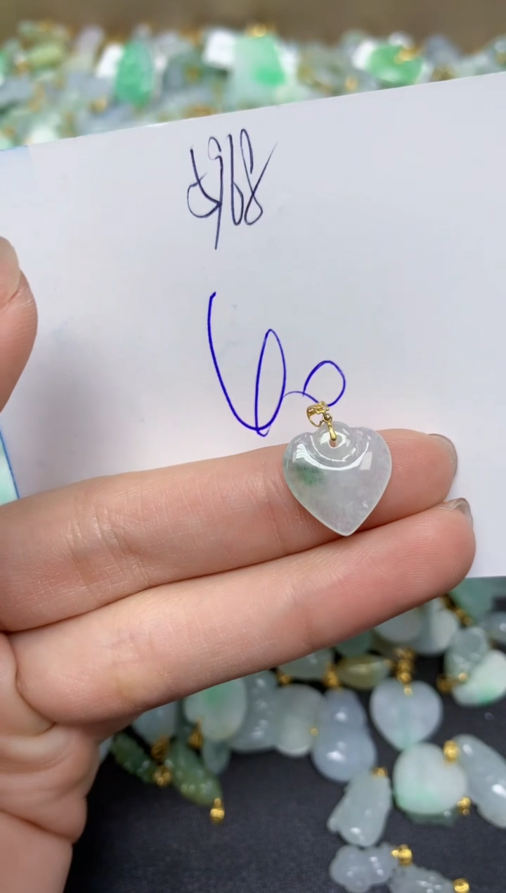 【闪购商品】翡翠颈饰18K金镶嵌天然翡翠A货