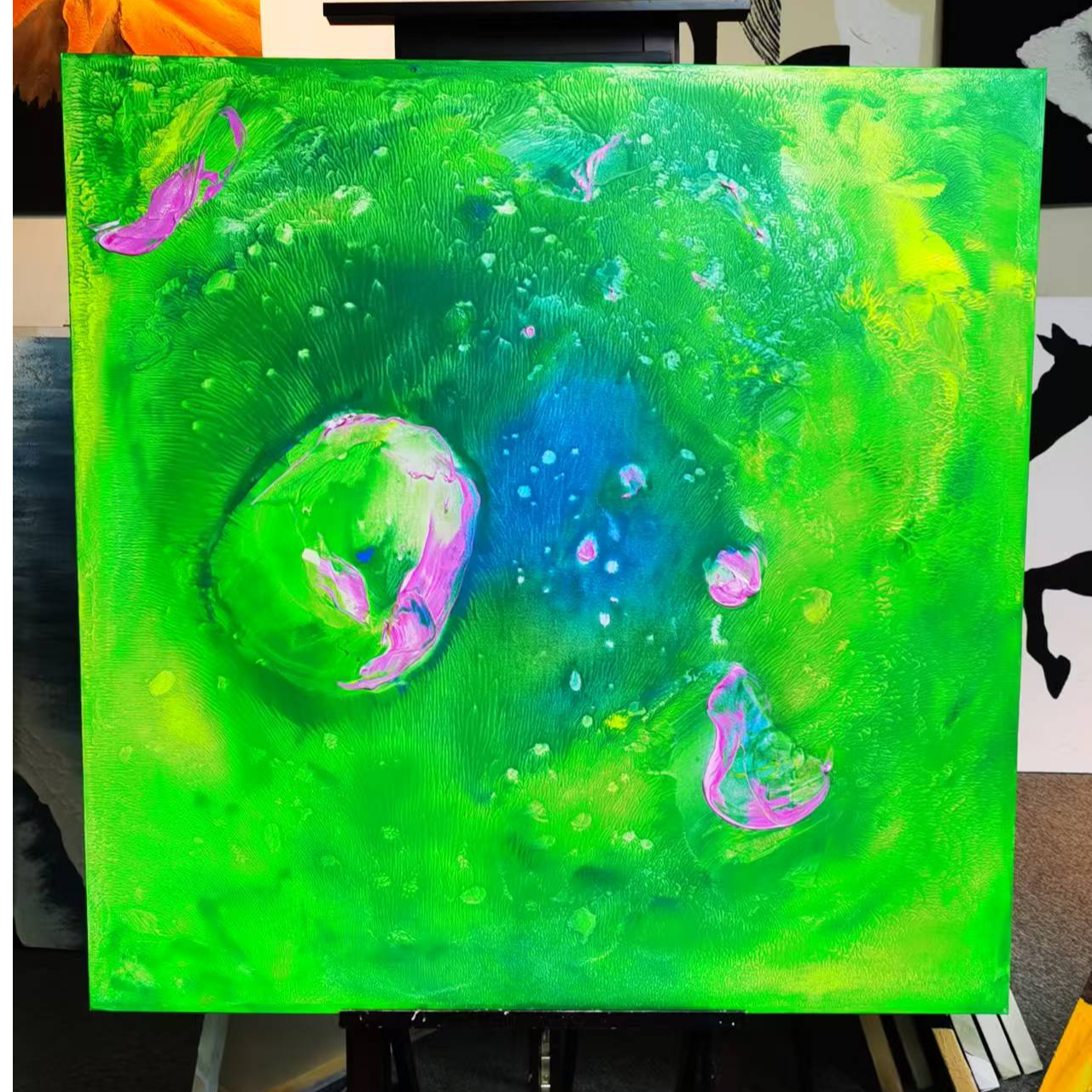 仅此一件无法复制纯手♥绘无框油画《合》原创 现代简约抽象装饰画