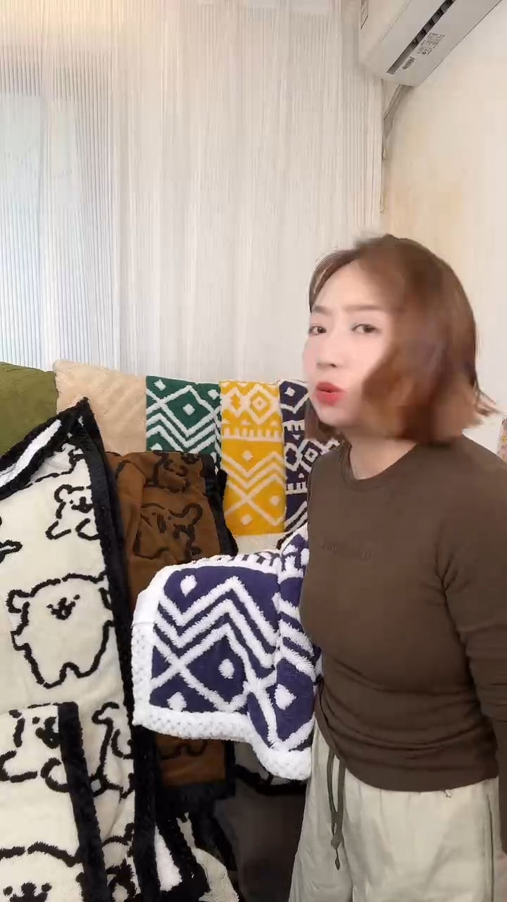 羊羔毛双色蓝80*100