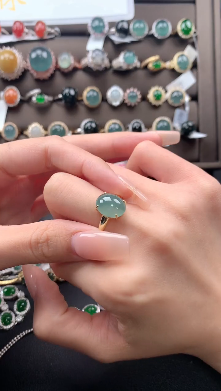 【闪购商品】翡翠戒指银S925镶嵌4234234