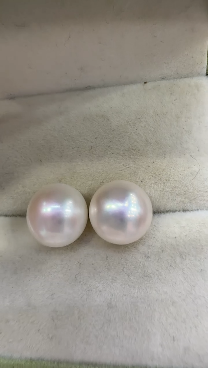 银S925镶嵌淡水珍珠耳饰非基地发不带证书