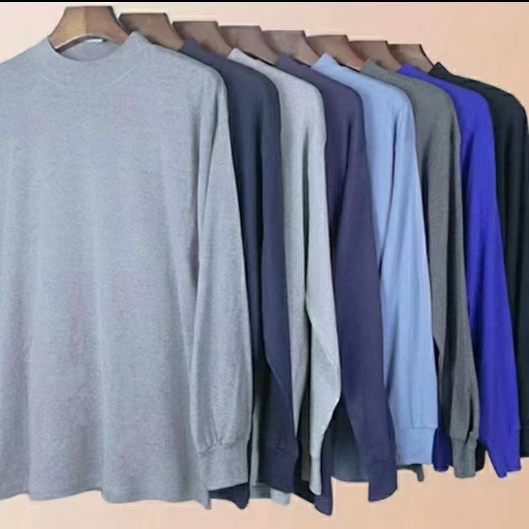 保暖内衣秋冬{按编码拍}40纯色秋衣男女男男款长袖针织时尚半高领