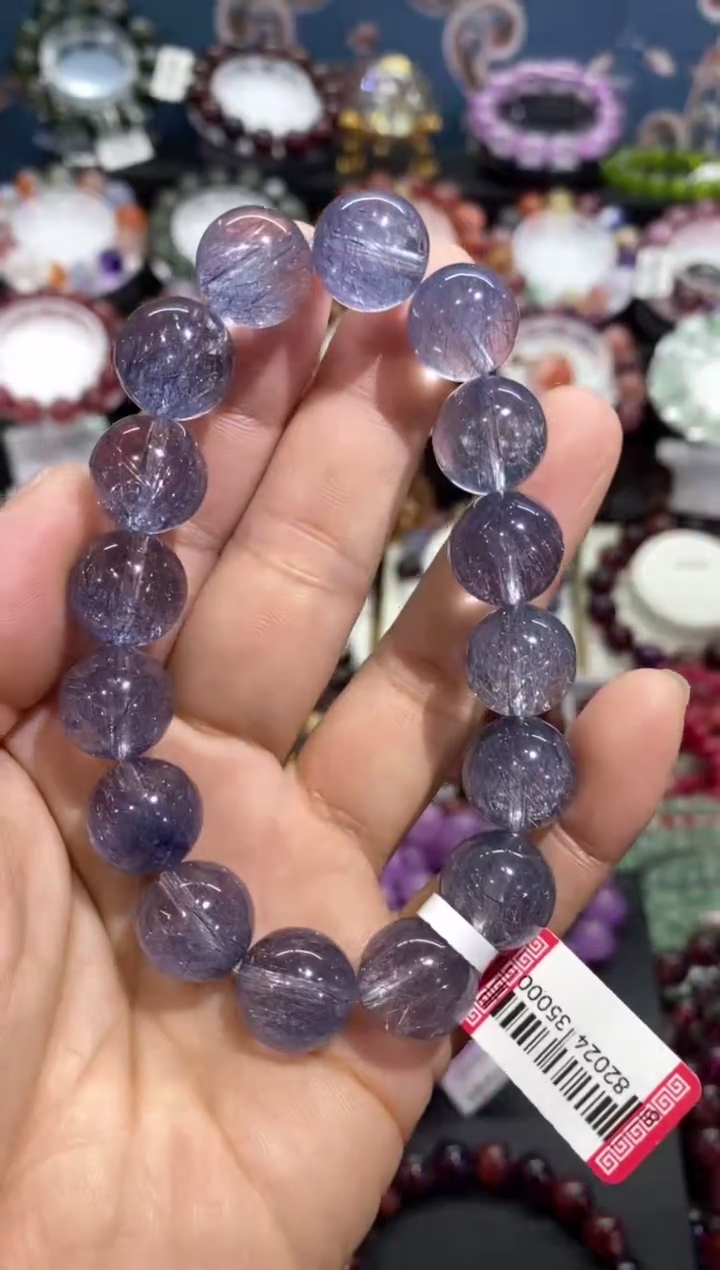 【闪购商品】水晶手串未镶嵌蓝钢丝发