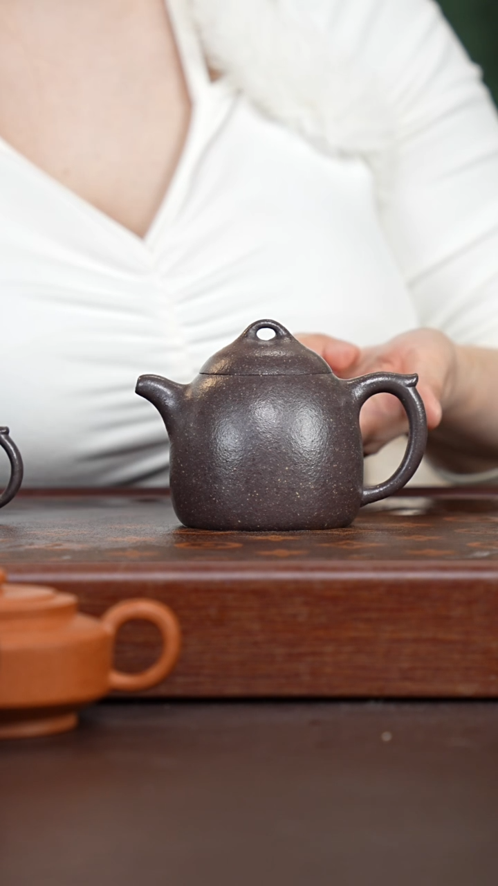 茶壶紫砂16目粗砂天青秦权