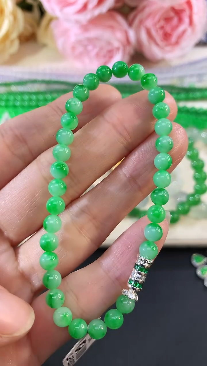 未镶嵌手串翡翠100|4800