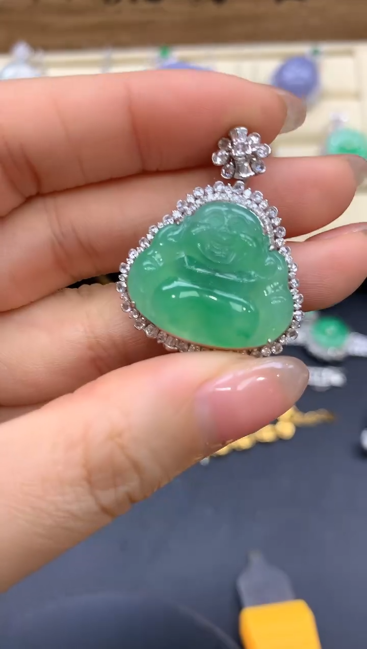 【闪购商品】翡翠颈饰18K金镶嵌582-中国好珍宝