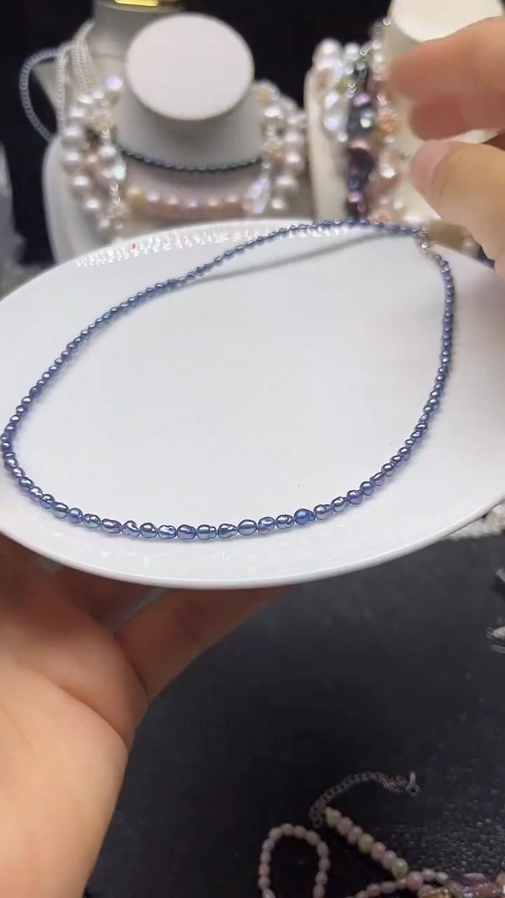 颈饰未镶嵌淡水珍珠方糖