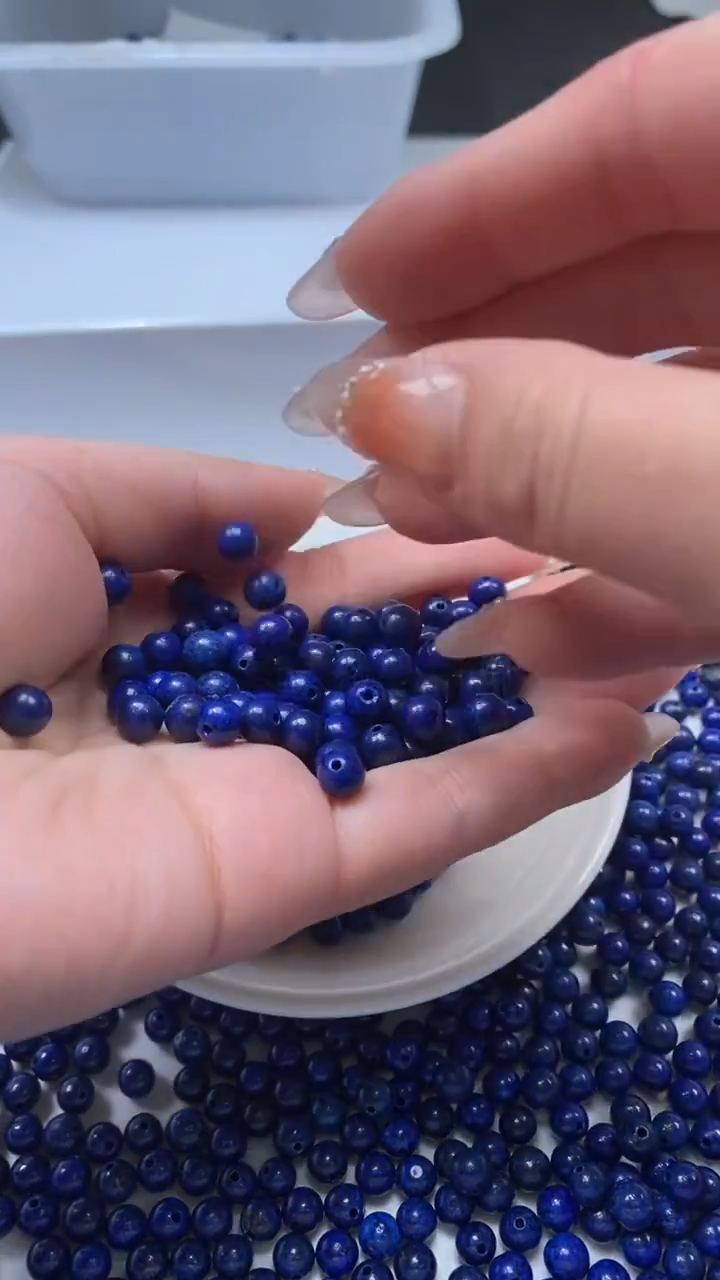 未镶嵌颈饰玛瑙/玉髓w241青金6mm*20颗