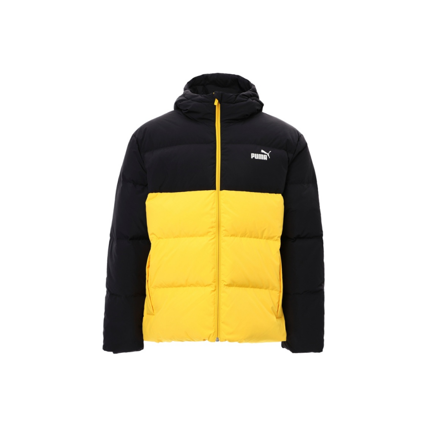 PUMA彪马 logo印花图案拼接面包立领羽绒服男款 534502 01