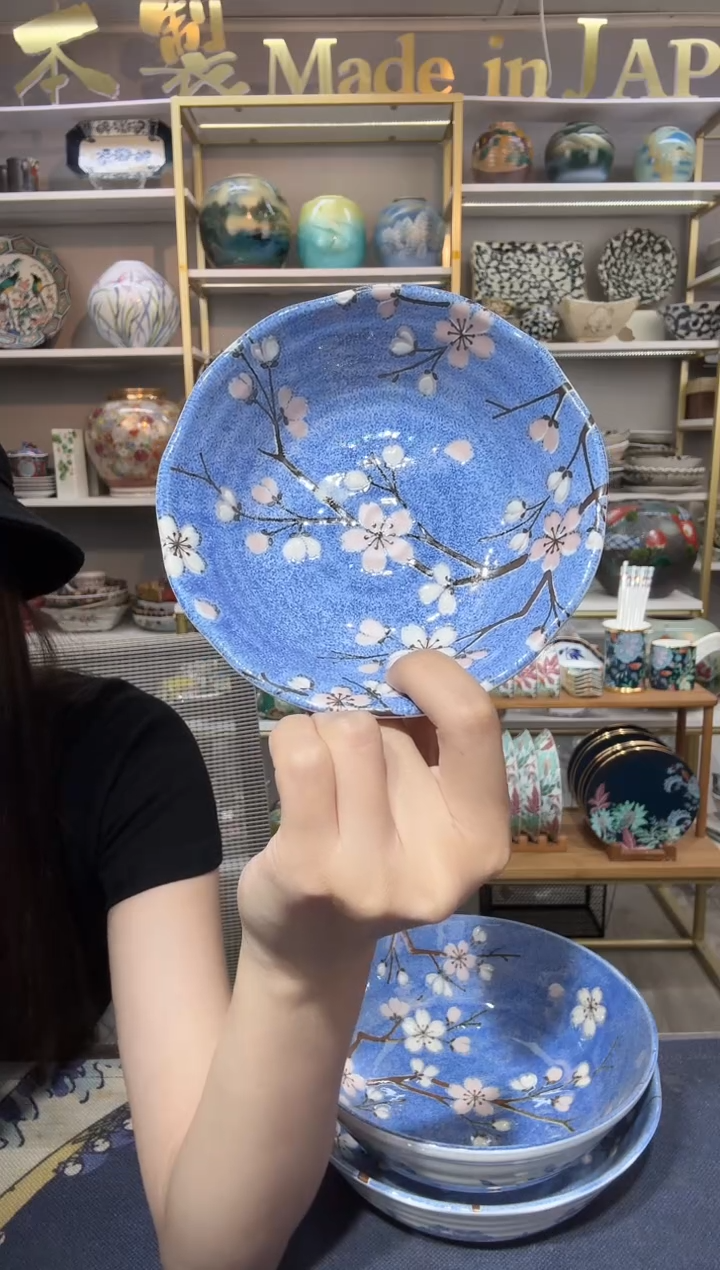 陶瓷富士樱小钵13.8cm两支