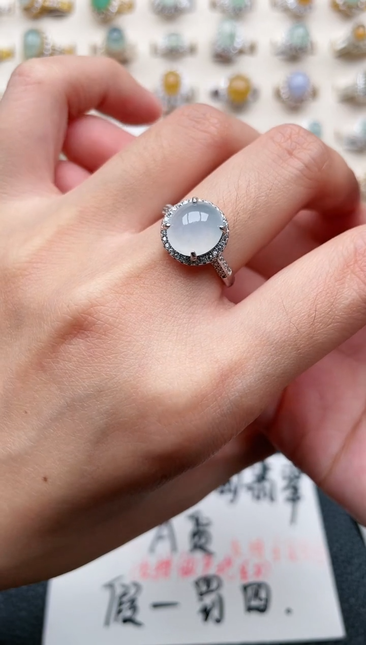 【闪购商品】翡翠戒指银S925镶嵌1111