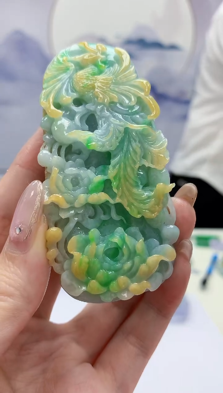 【闪购商品】定制翡翠未镶嵌4925jw-毛货挂件104