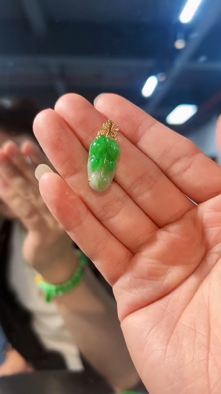 【闪购商品】翡翠颈饰18K金镶嵌缅料A货/支持复检/一件