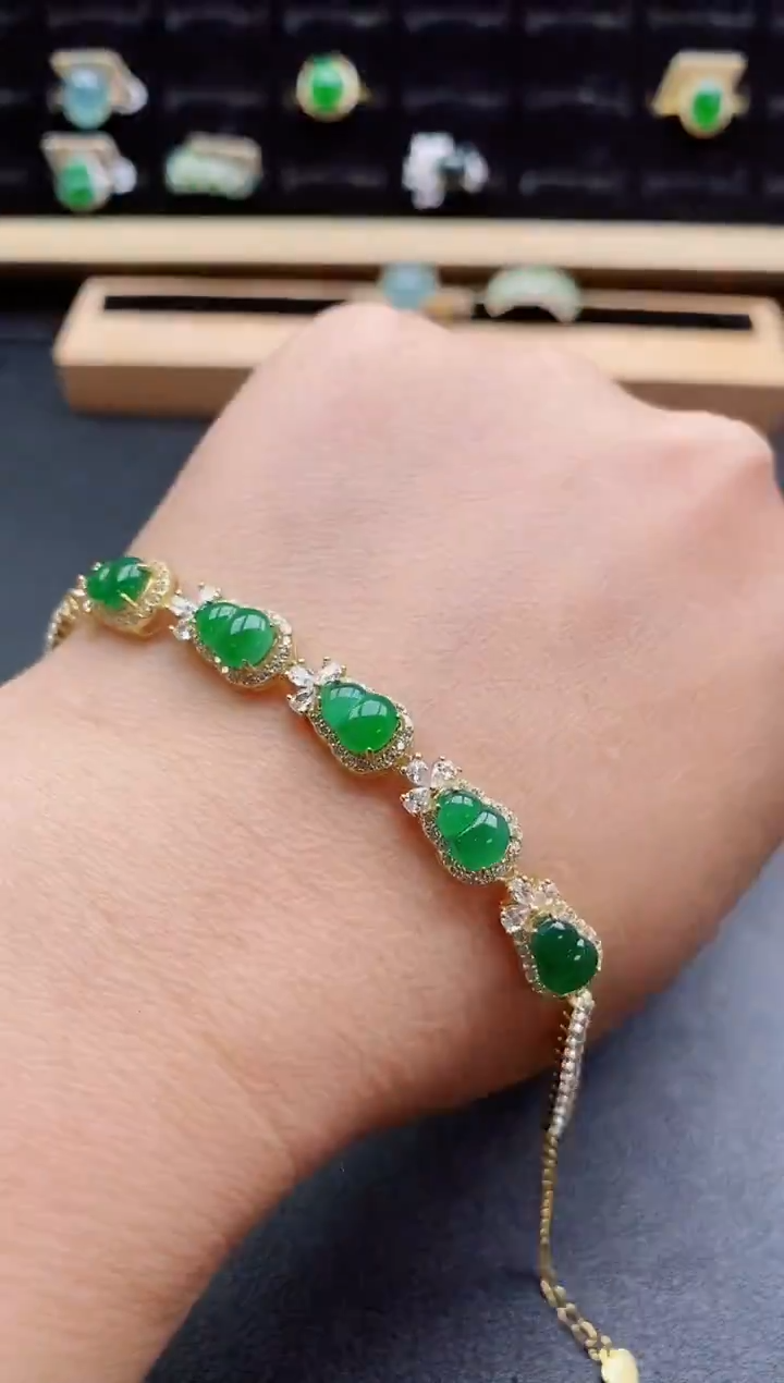 银S925镶嵌戒指翡翠1