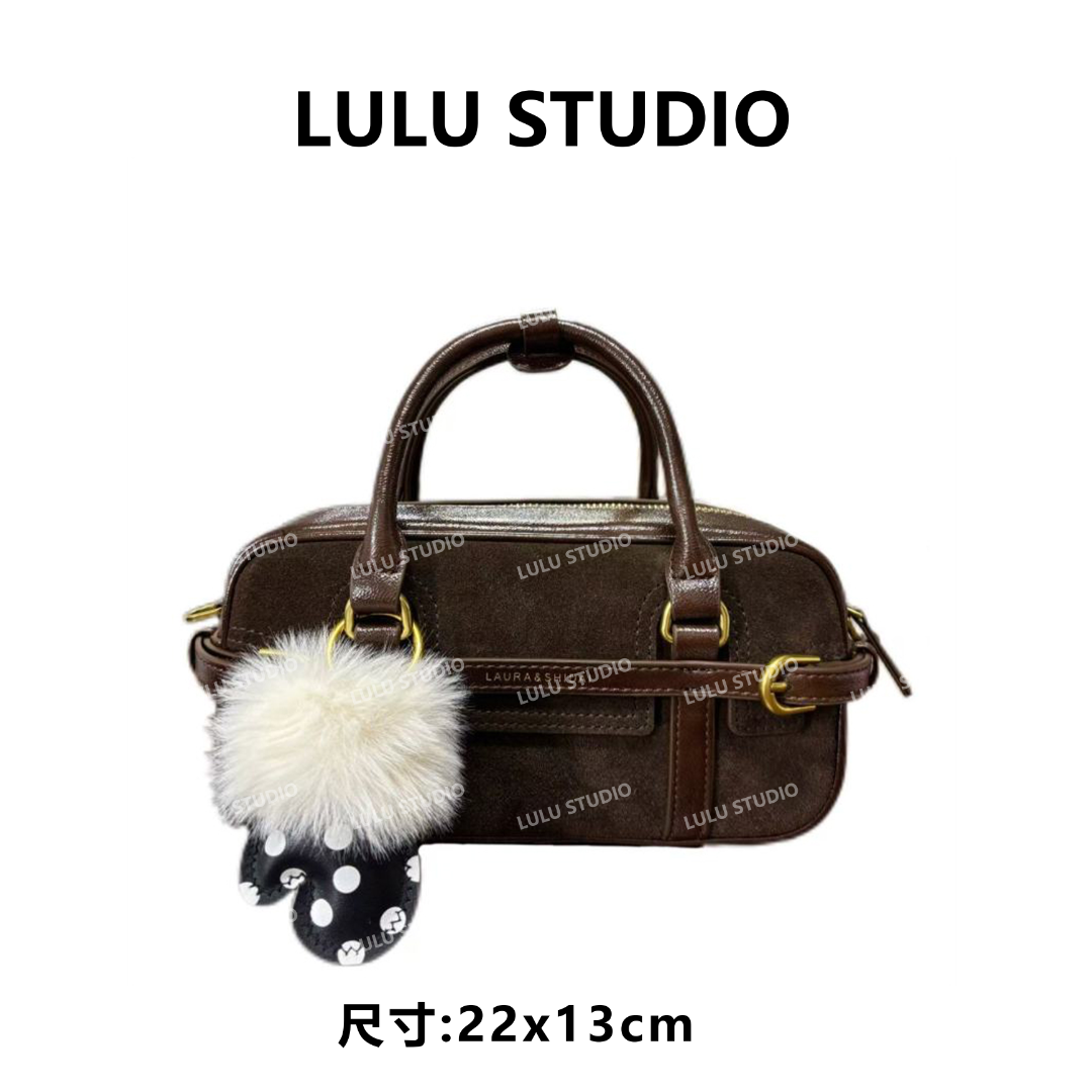 【LULU】SD-5866-巴黎咖RAIN.CUN气质时尚百搭简约斜跨轻奢女包