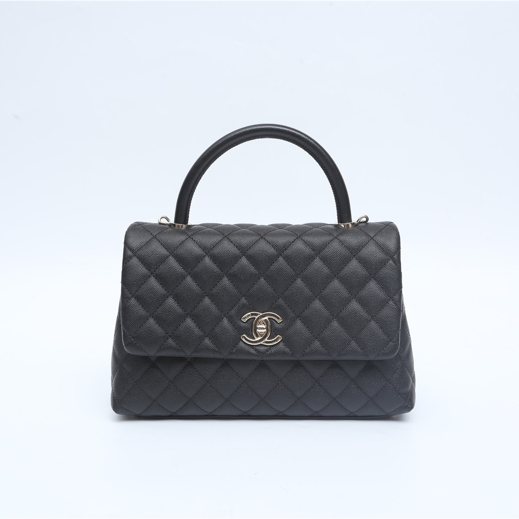 全新未使用 Chanel/香奈儿 活动攀攀 Handle 中号 29cm 黑色包