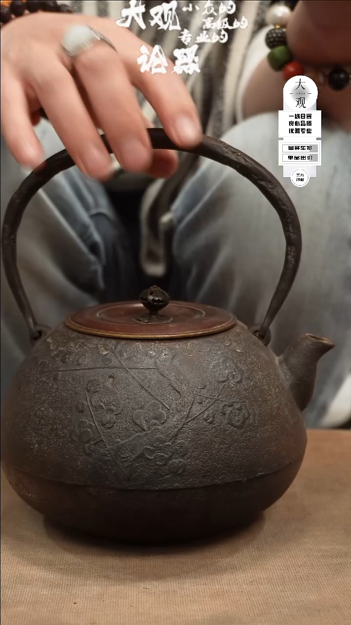 【闪购商品】瓷片大观论器铁壶