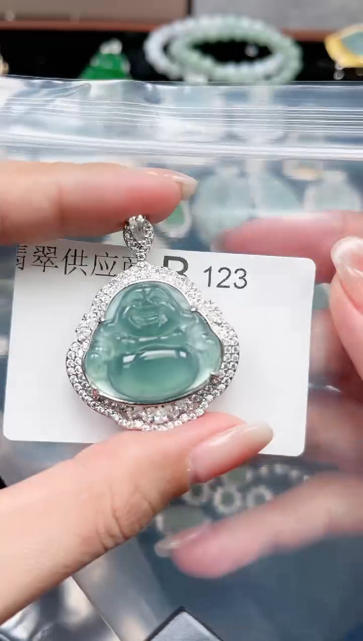 【闪购商品】翡翠颈饰未镶嵌123赠皮绳