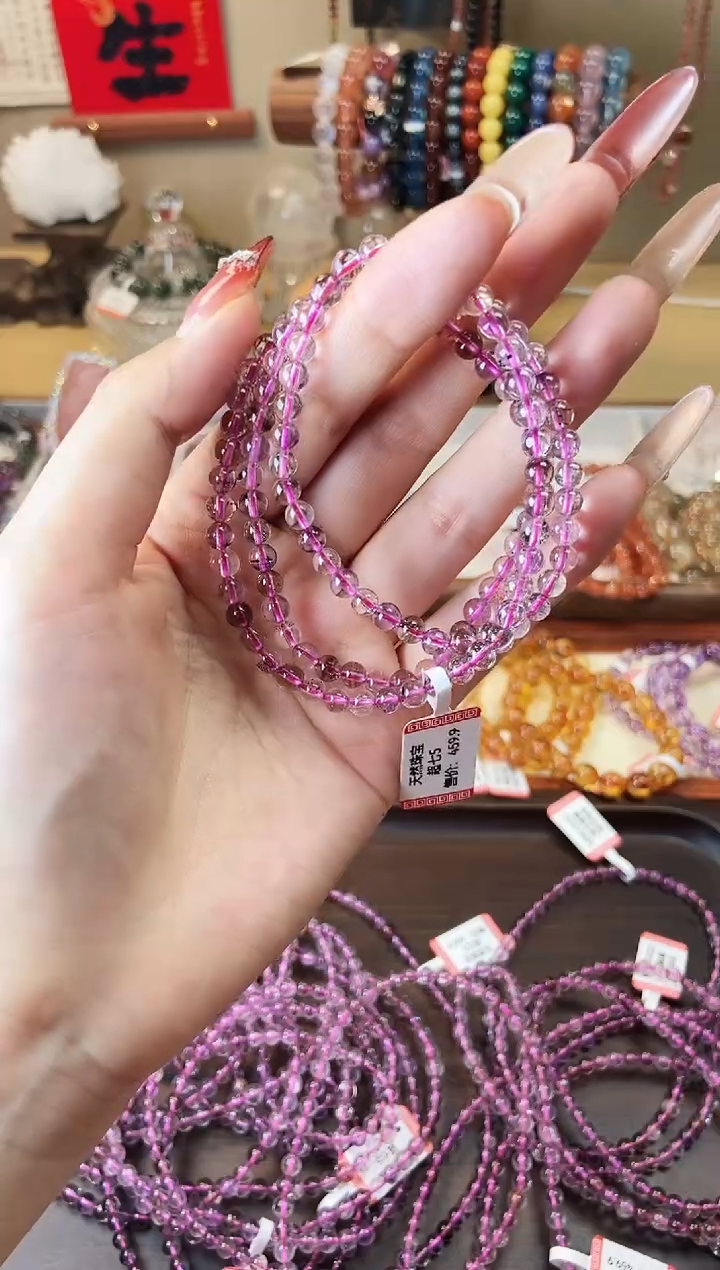 【闪购商品】水晶手串未镶嵌超七三圈5mm