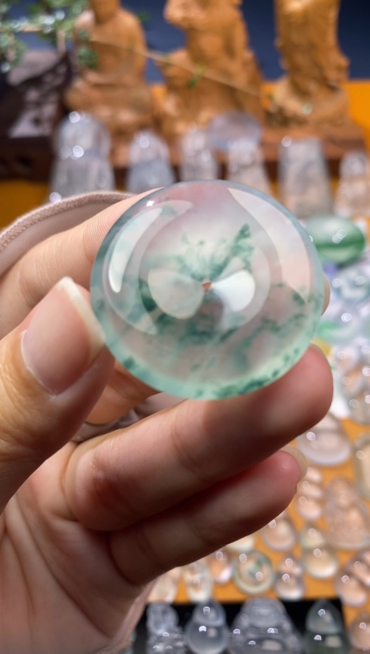 【闪购商品】定制翡翠未镶嵌平安扣31.5*6.1