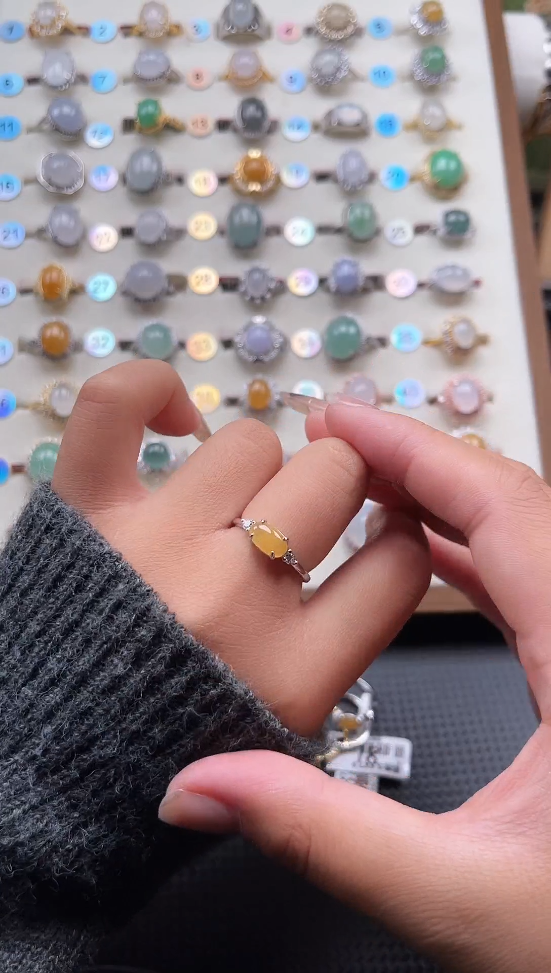 【闪购商品】翡翠戒指银S925镶嵌天然A货翡翠戒指