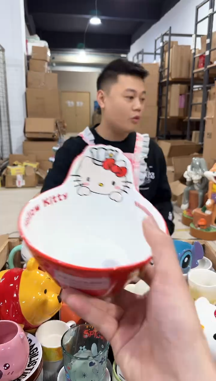 瓷片原盒kt猫沙拉碗