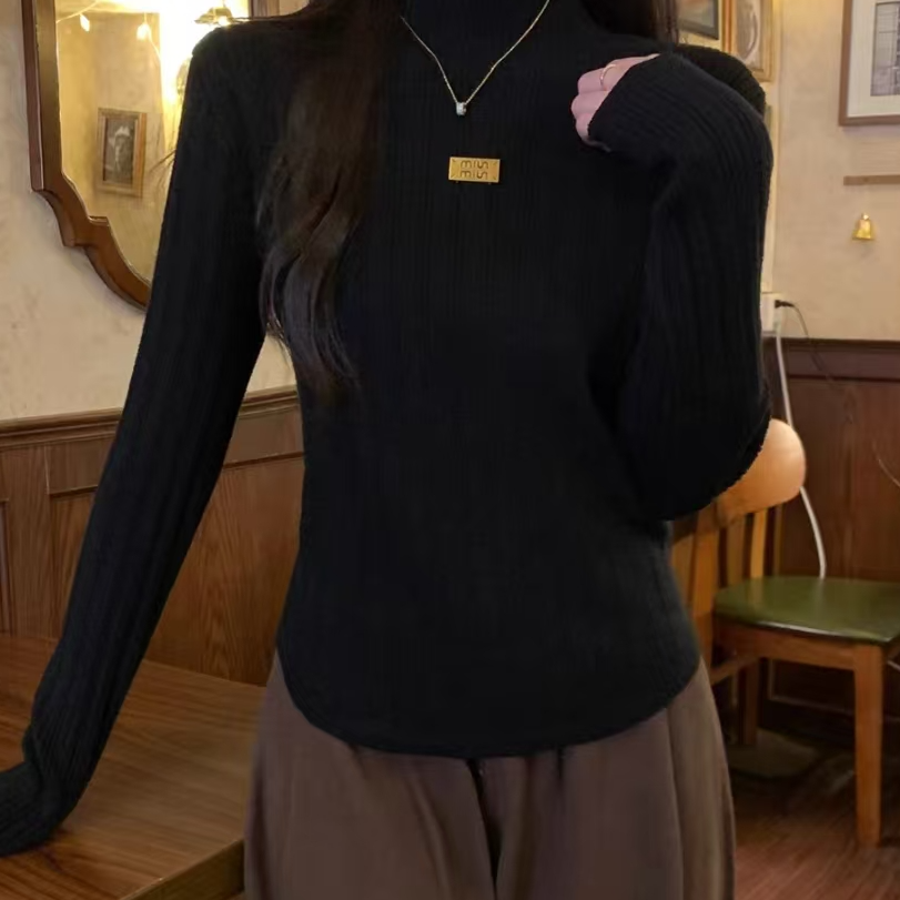 【欢姐推荐】58953气质时尚女士百搭休闲毛衣