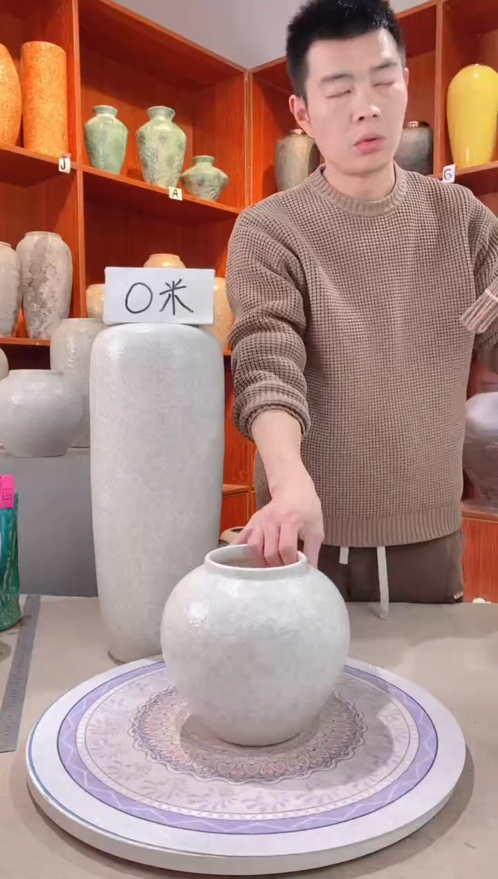 【闪购商品】瓶月光白 小号  陶瓷花瓶 无花 微瑕