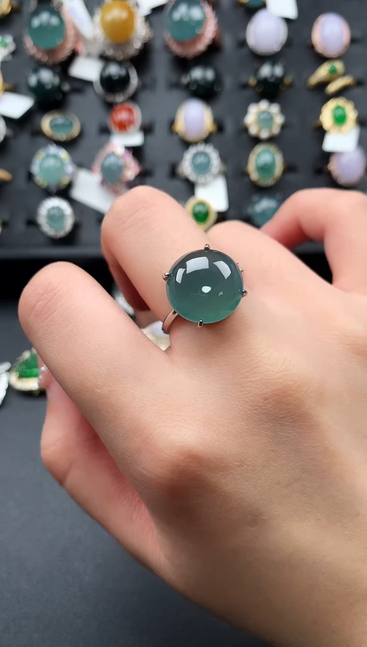 【闪购商品】翡翠戒指18K金镶嵌521412