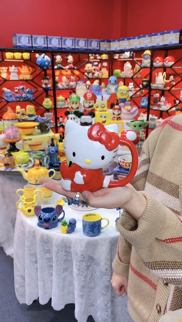 【闪购商品】1@@KT猫全身杯子陶瓷杯