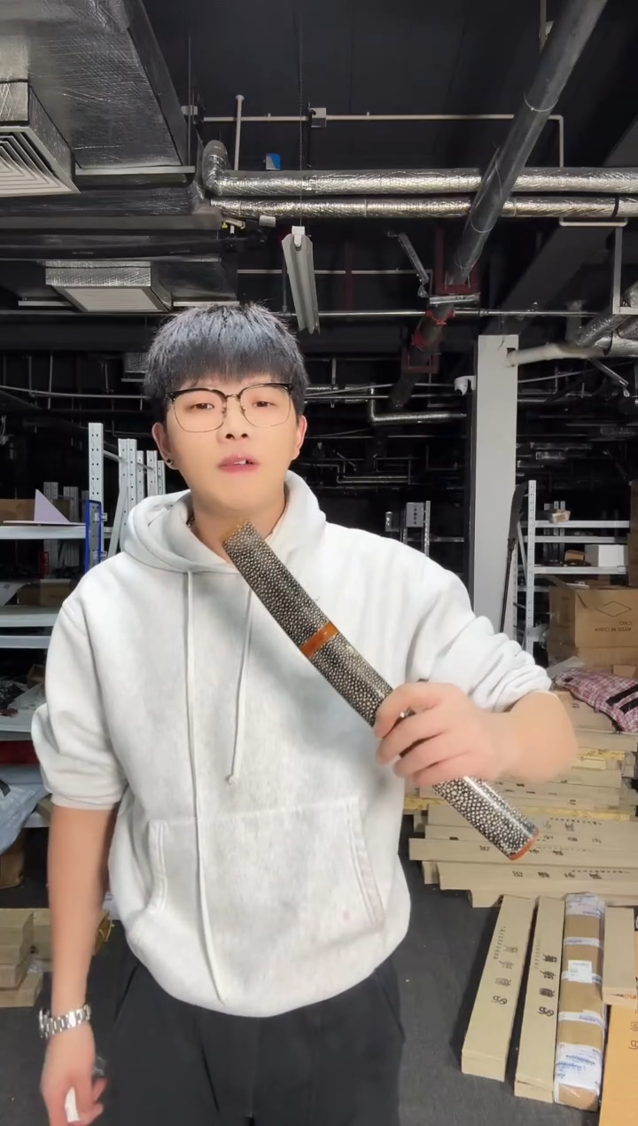 鱼皮短刀 牛角 烧刃