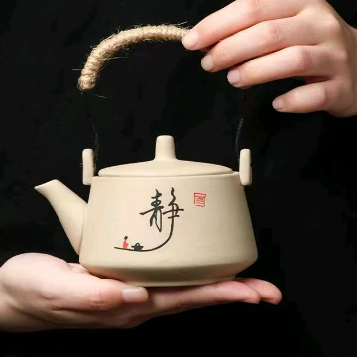 G1118-粗陶提梁壶陶瓷茶具泡茶壶XMG