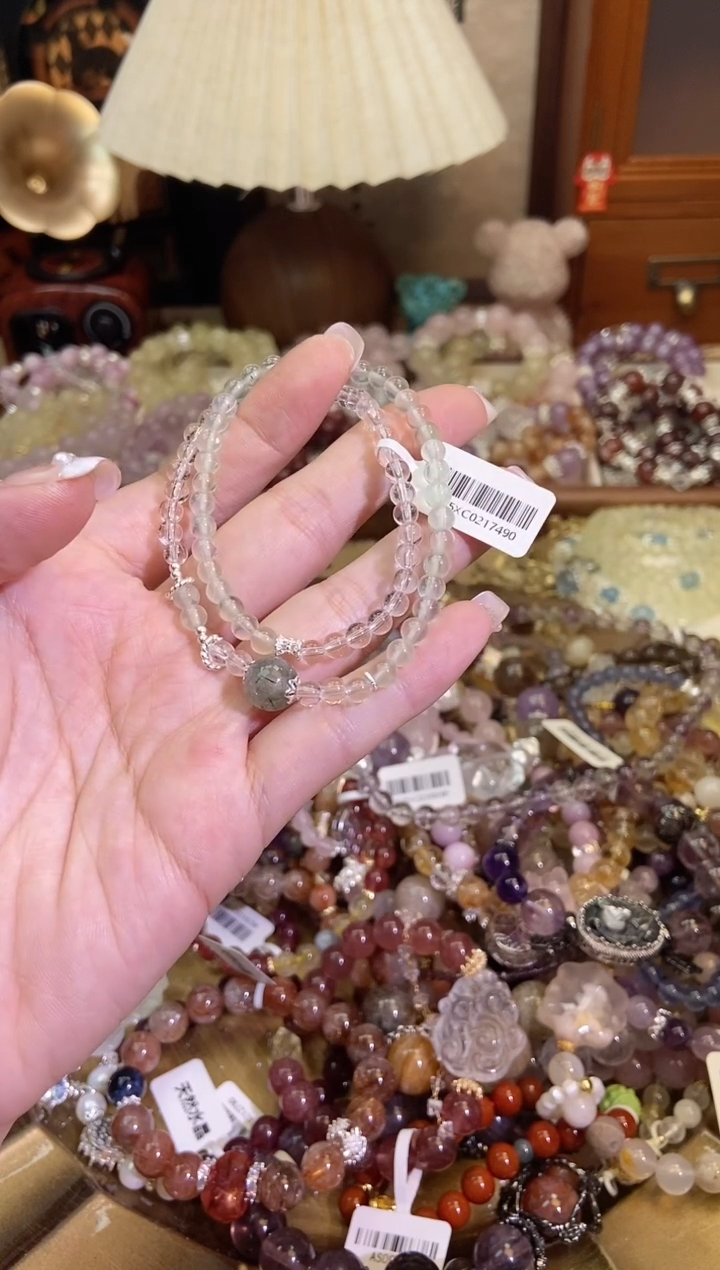 【闪购商品】葡萄石手绳银S925镶嵌634