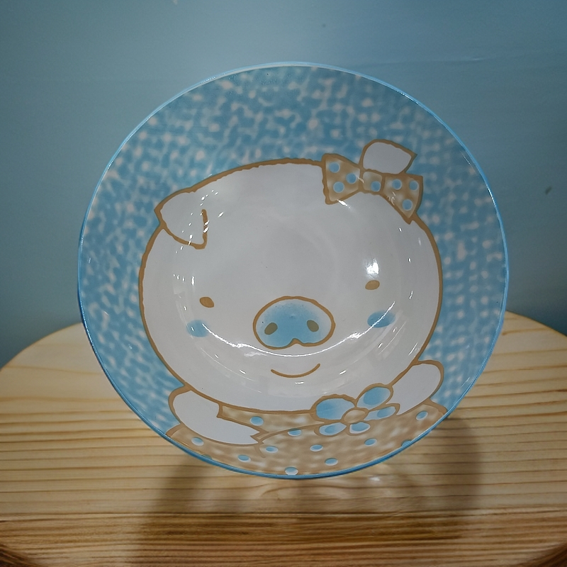 卡通可爱动物猪猪8寸陶瓷碗(820215)