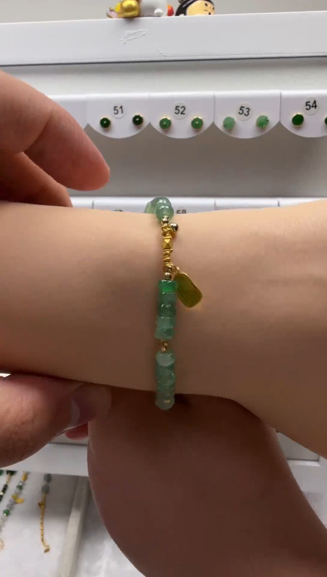 18K金镶嵌手链翡翠缅甸天然翡翠a货