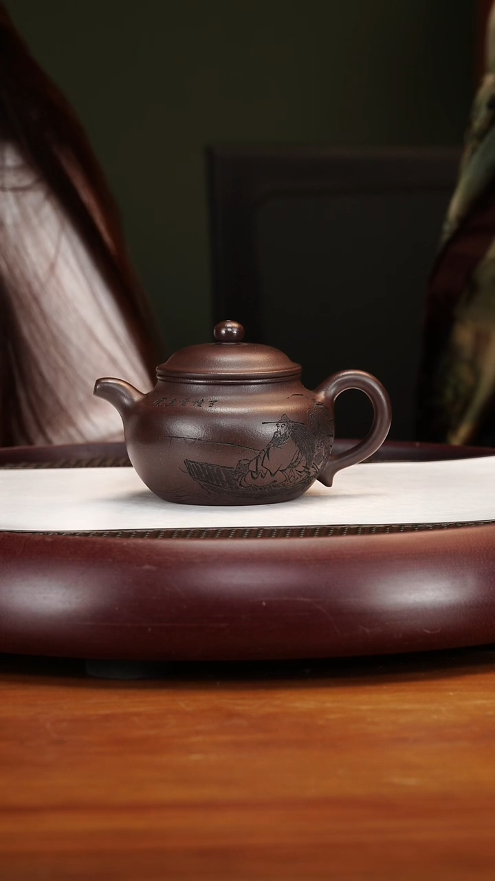 茶壶紫砂20LCHSJH莲子 老紫泥240cc