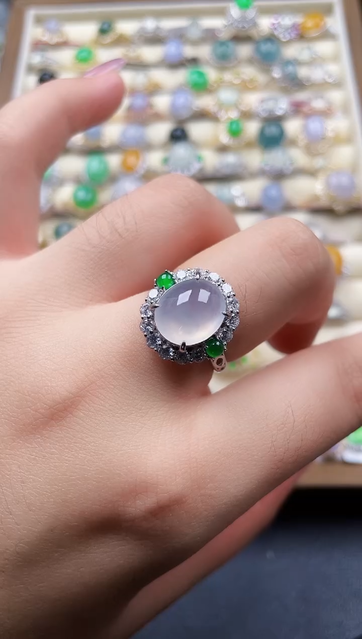 银S925镶嵌戒指翡翠192