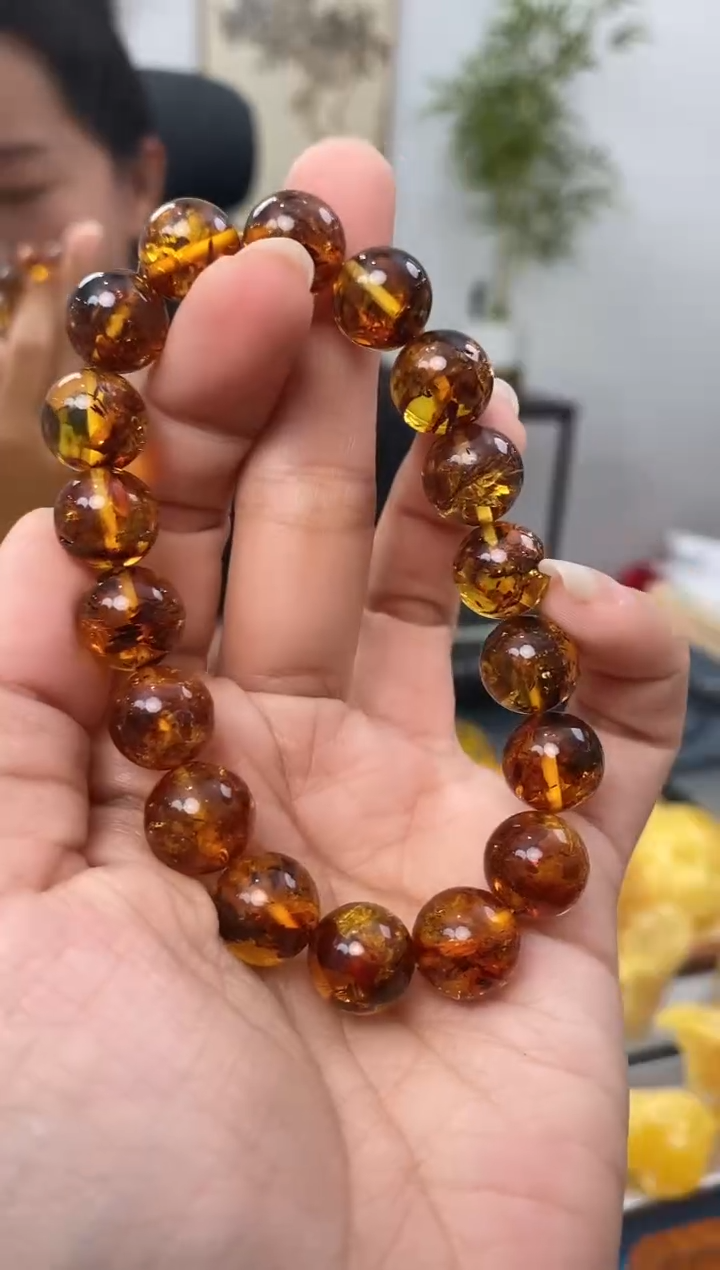 【闪购商品】琥珀裸石未镶嵌天然琥珀蜜蜡手串