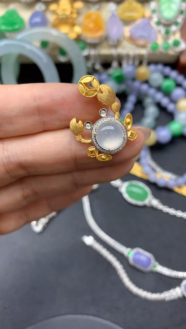 【闪购商品】翡翠颈饰18K金镶嵌490-中国好珍宝