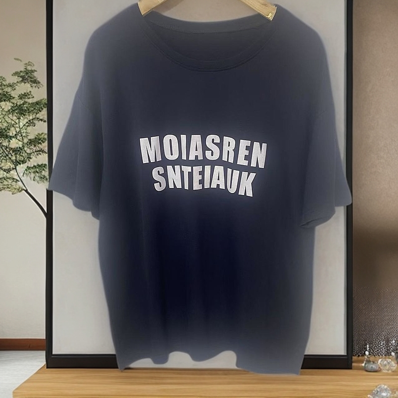 8489韩国东大门夏季新款韩版宽松显瘦字母印花圆领短袖t恤