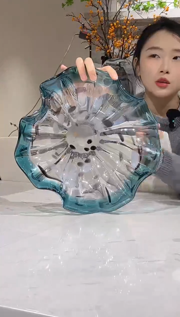 【闪购商品】琉璃荷叶果盘