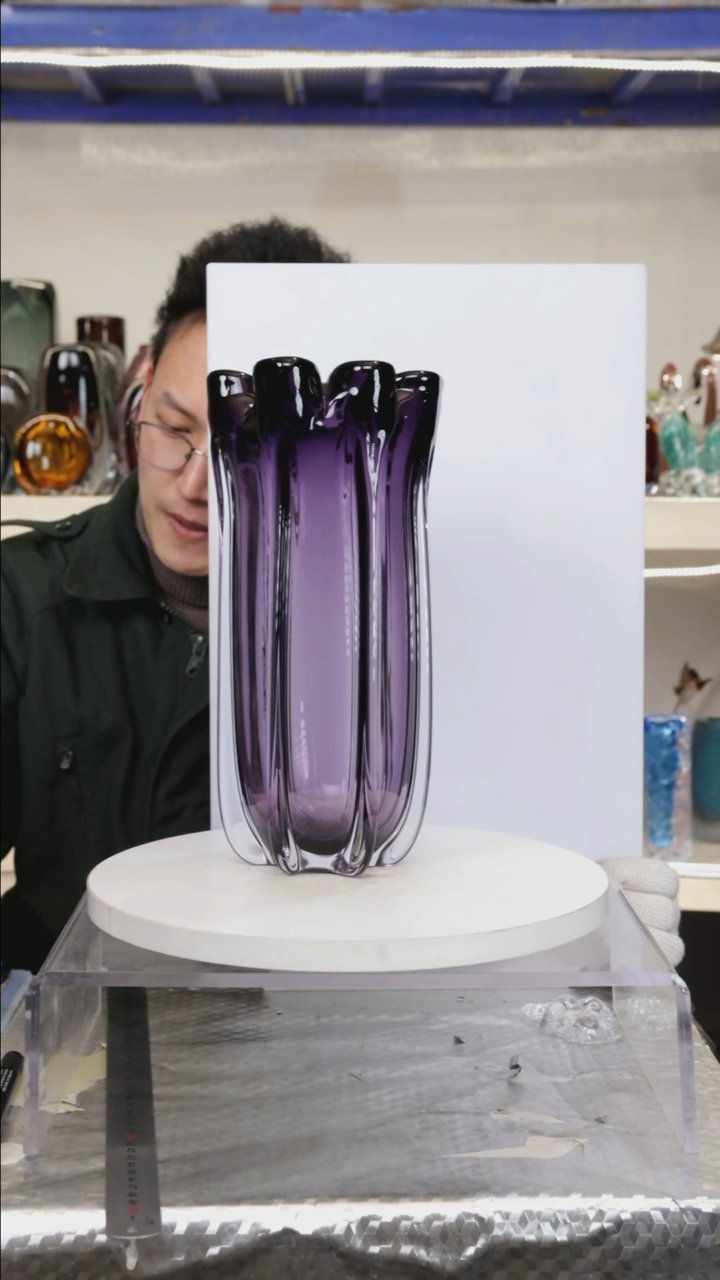 【闪购商品】琉璃【幻彩】高29精品琉璃正常手工痕迹