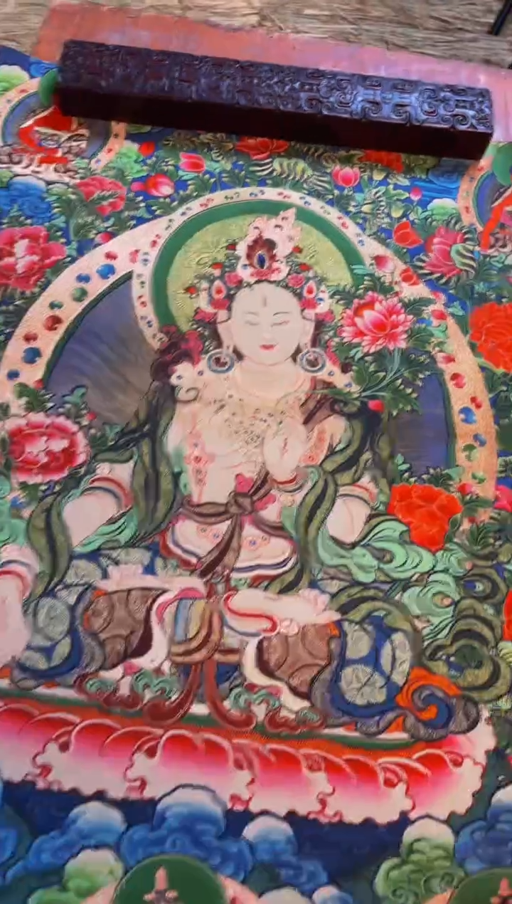 装裱画精品手绘唐卡链接--A058