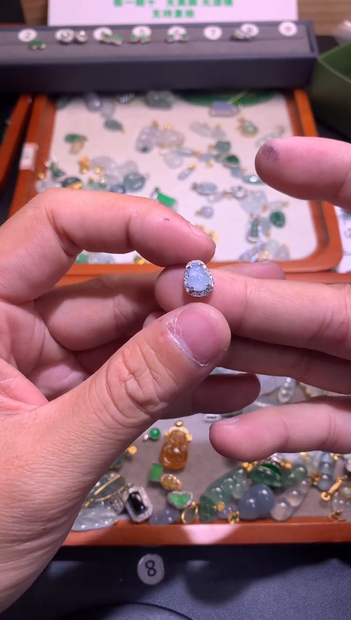 【闪购商品】翡翠吊坠(不含链)银S925镶嵌1