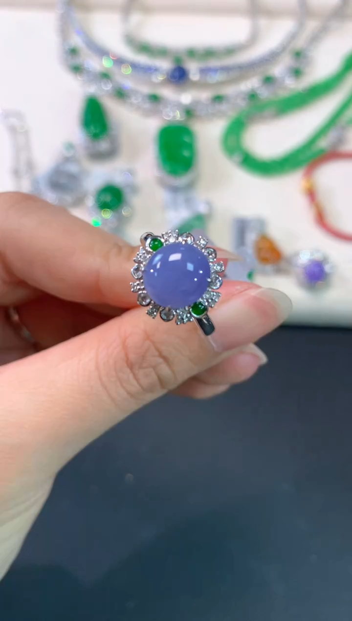 【闪购商品】翡翠戒指18K金镶嵌C86|6800