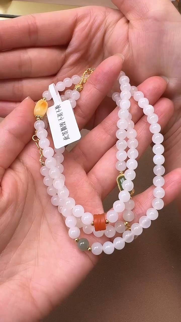 【闪购商品】和田玉珠链未镶嵌0993白玉长链