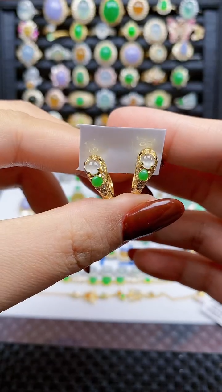 银S925镶嵌戒指翡翠182