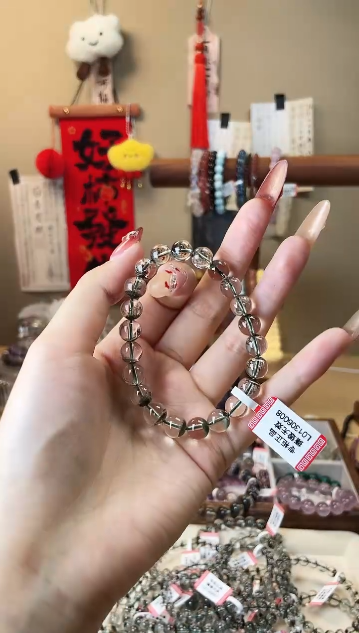 【闪购商品】水晶手链未镶嵌8m绿幽灵