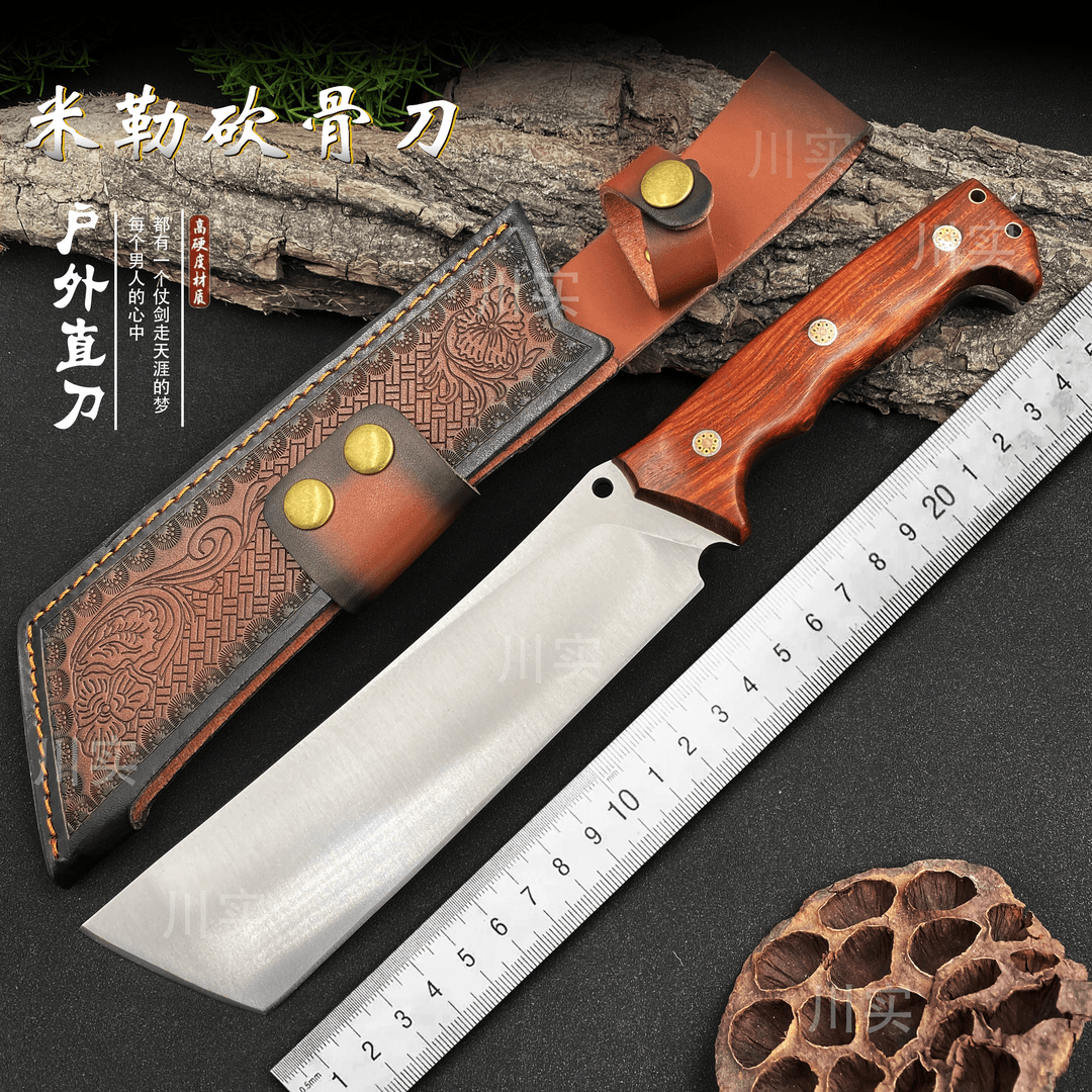 米勒家用户外高硬度砍骨刀高碳锰钢手工露营多功能野外便携野营